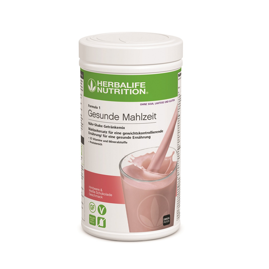 HERBALIFE - Formula 1 Neue Generation ohne Soja, Laktose und Gluten Himbeere & weisse schokolade 500g